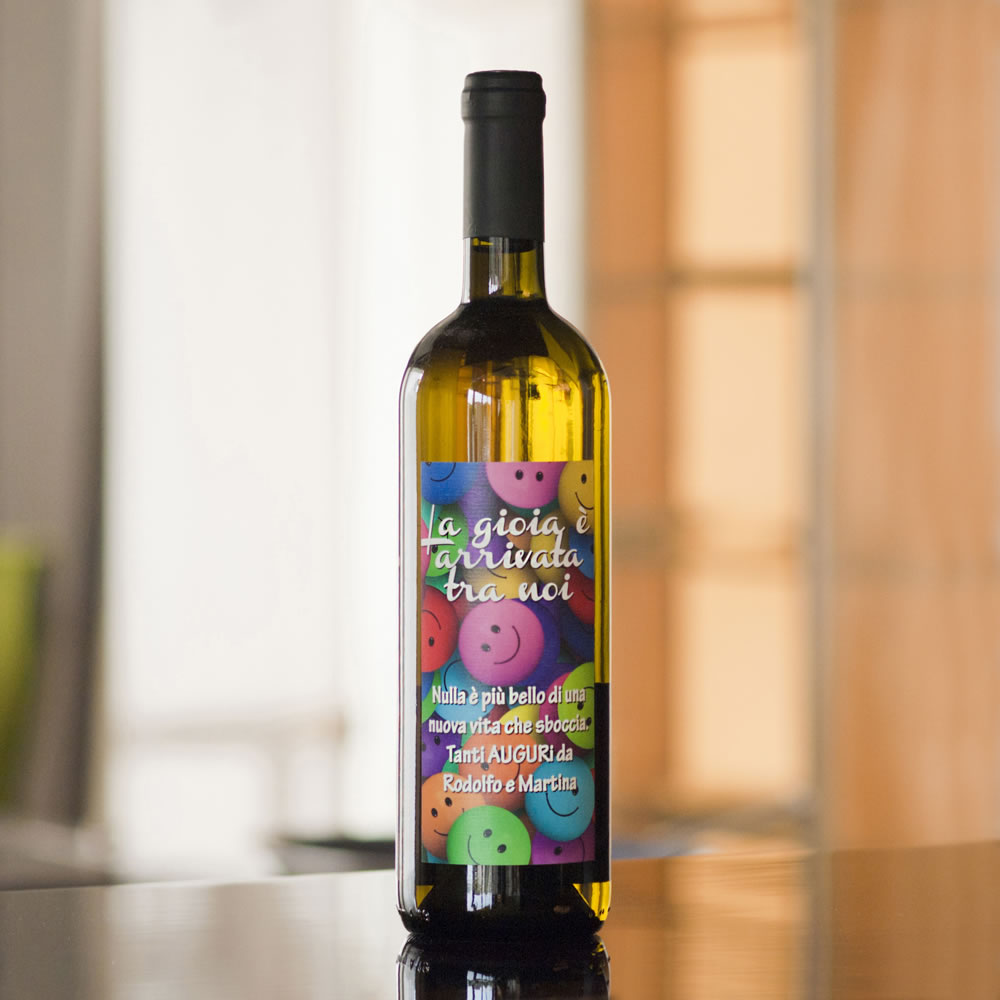 Bottiglia di Vino Personalizzata con due frasi a scelta – Idea