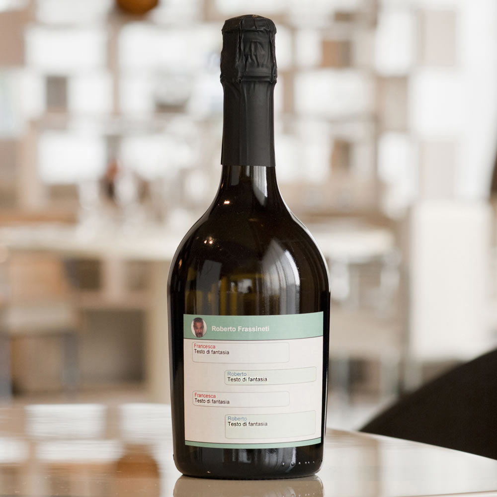 Bottiglia di Spumante Personalizzata con una selezione di messaggi stile whatsapp - immagine 2