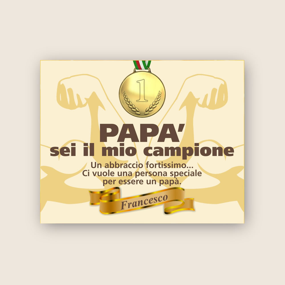 Festa del Papà - Regala una speciale bottiglia di Spumante personalizzata